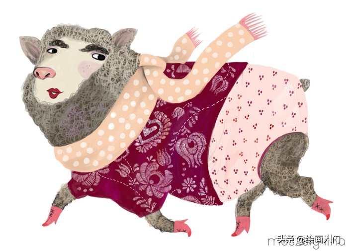 可爱温馨的手绘风插画,色彩鲜艳线条简单的插画