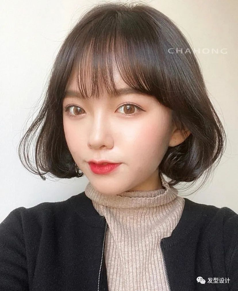 八大网红刘海短发,无刘海短发发型女