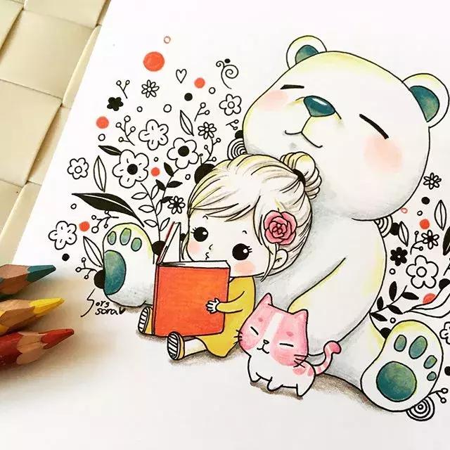 100张简笔画小学生,100张简笔花朵铅笔画