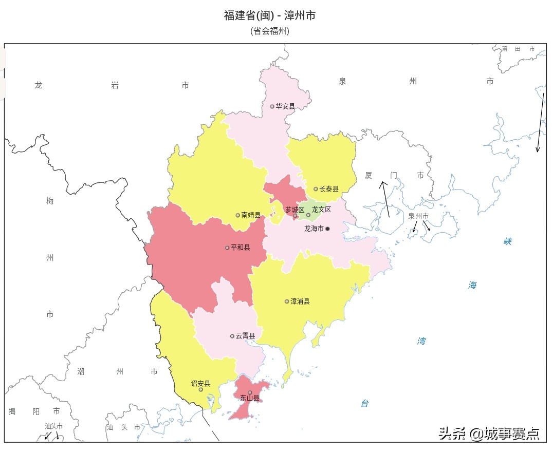 福建省地图行政区划,福建省各市县行政地图一览表