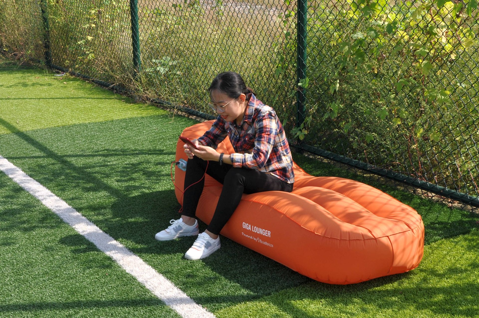 休闲懒人充气床,户外旅行自动充气床懒人必备