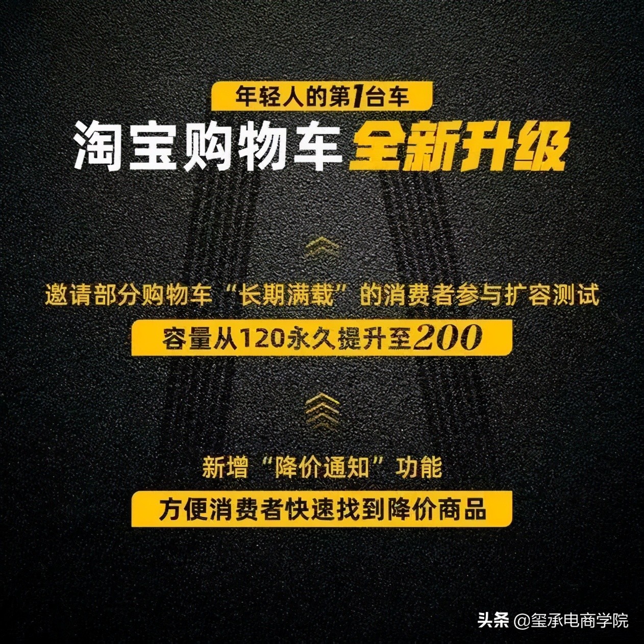 淘宝购物车功能升级，容量从120涨到200啦！玺承电商资讯