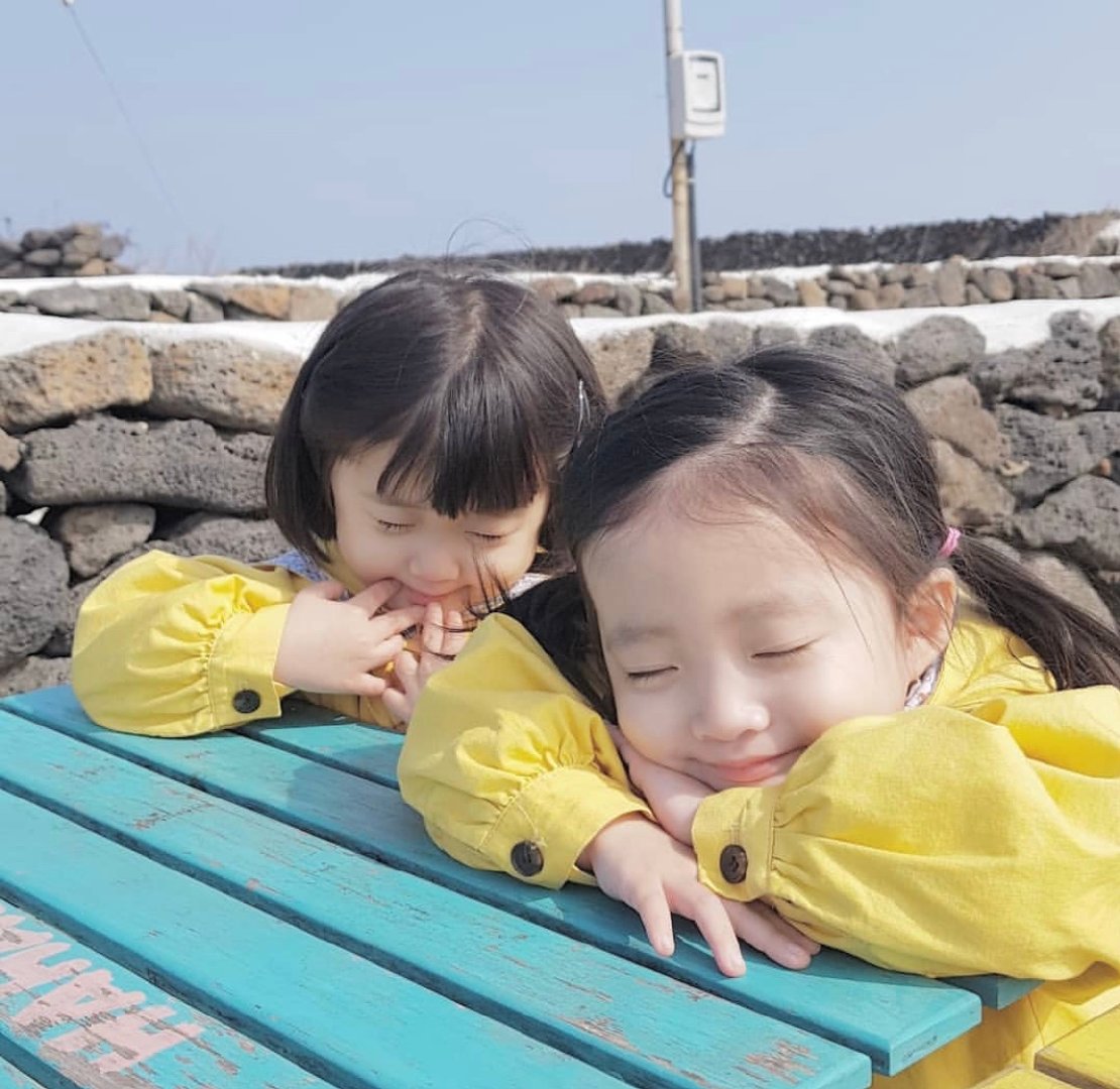 萌娃可爱闺蜜头像,四人闺蜜头像呆萌四张一人一张