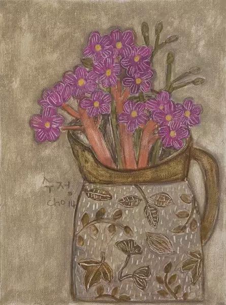 韩国女艺术家：卓秀英，画出来的雅致花草