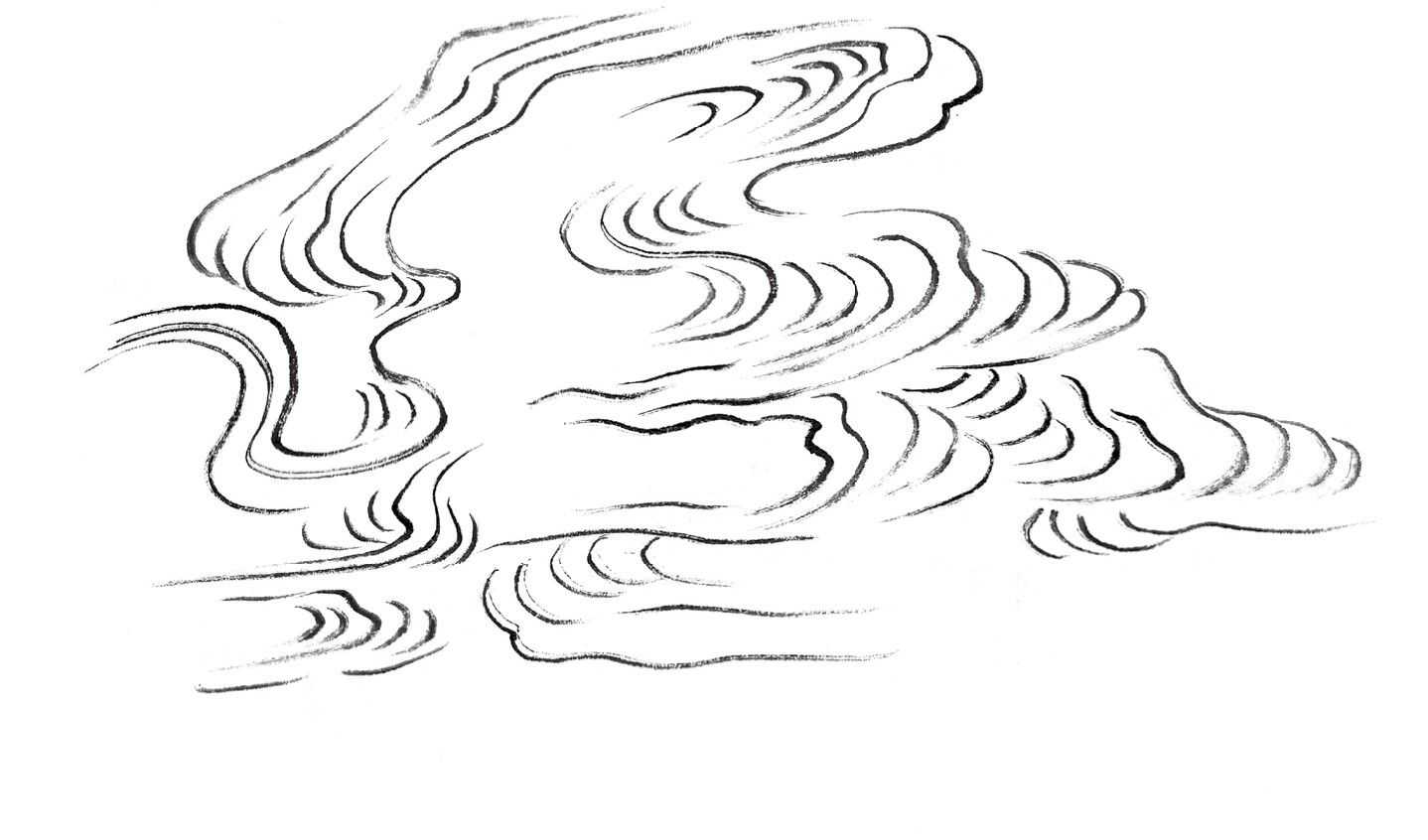 云简易画法,云简单素描画