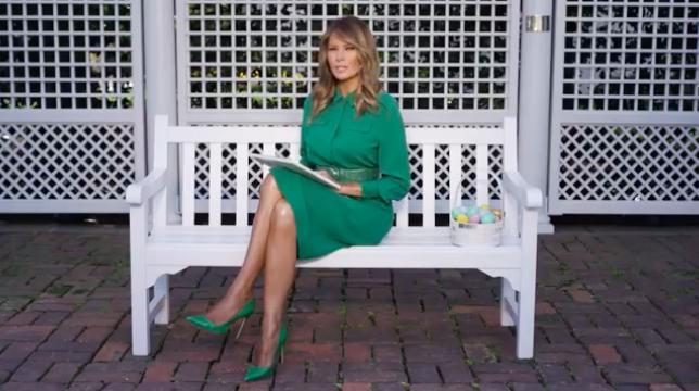 美国第一夫人植树节,美国第一夫人绿色衣服