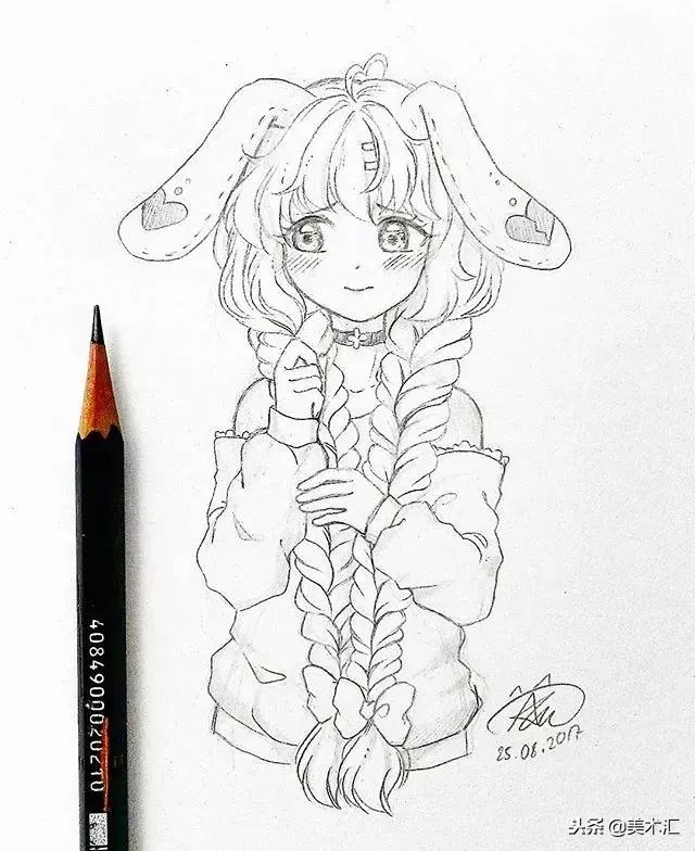 线条感十足的动漫人物,线条感很强的人物素描