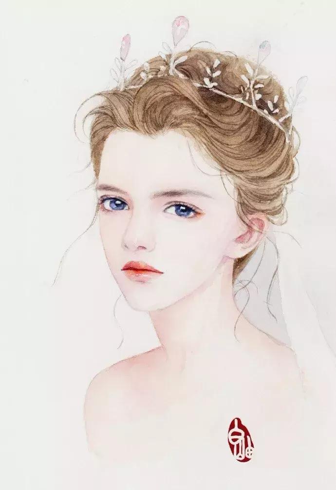 手绘古风少女，唯美灵动，唤起少女们心中的三生三世