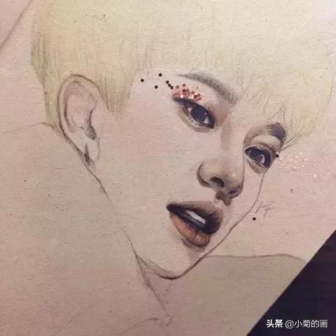 一眼就看出来的明星素描,这些明星的双眼皮好美