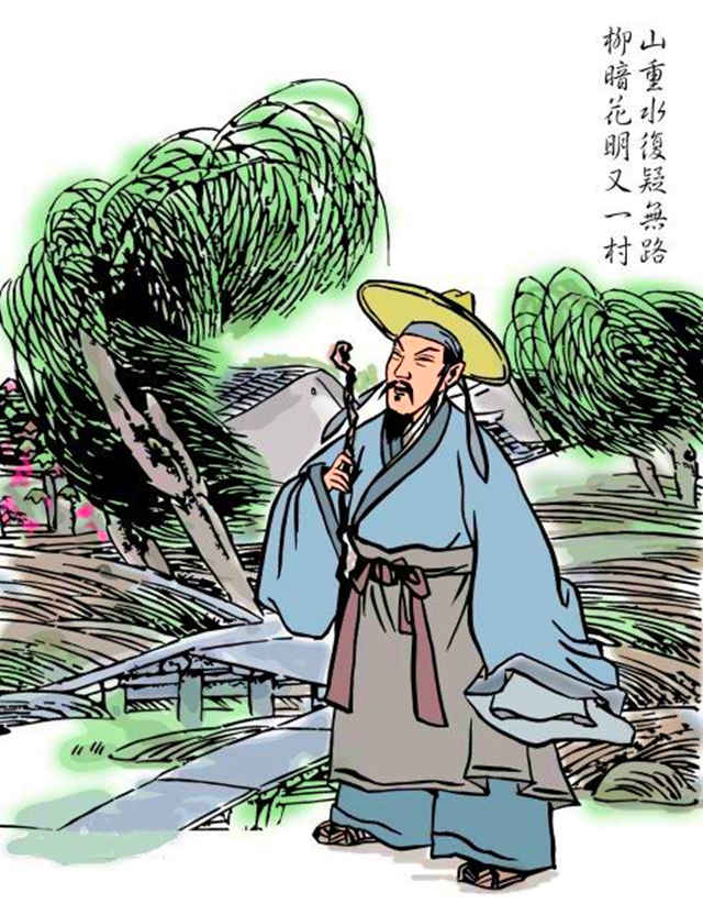 过故人庄和游山西村进行比较,游山西村和过故人庄的不同