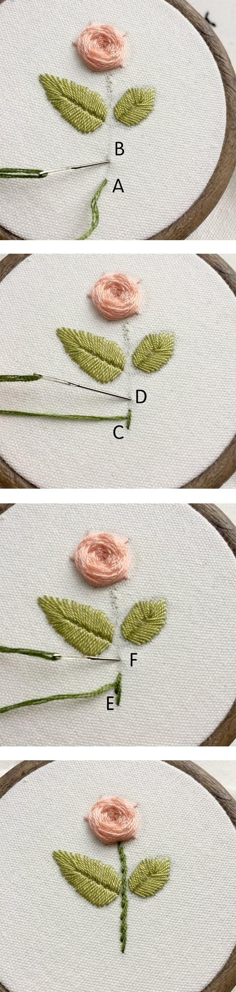 还不会绣玫瑰?学会了这4种基础的刺绣针法,肯定好看!附教程