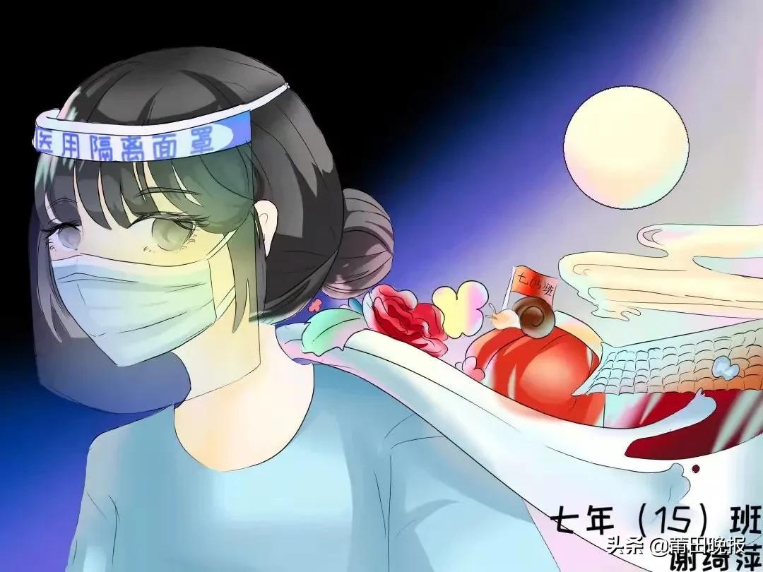 关于疫情防控的绘画初一,面对疫情绘画作品