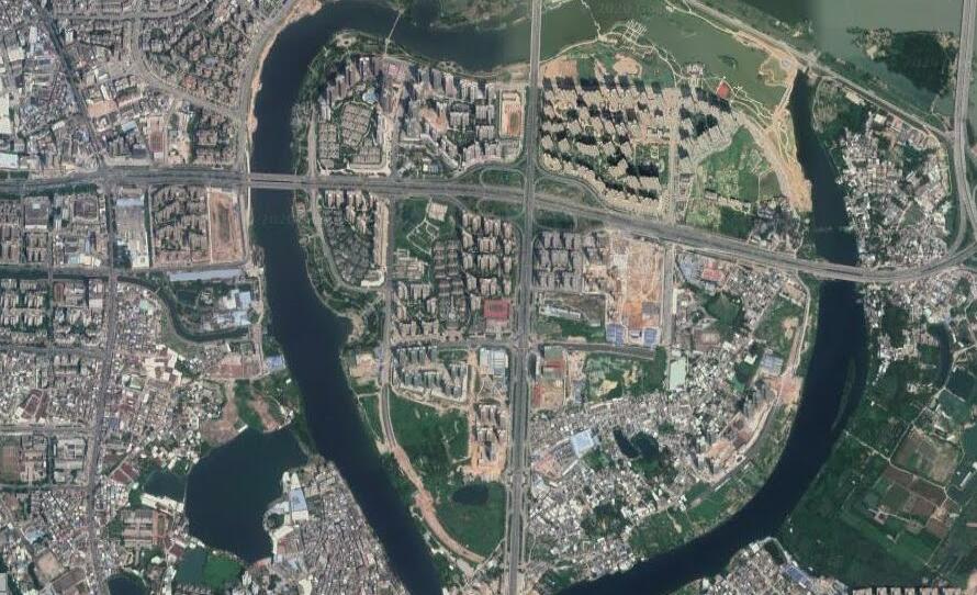 卫星地图惠州市,惠州市半城山色半城湖
