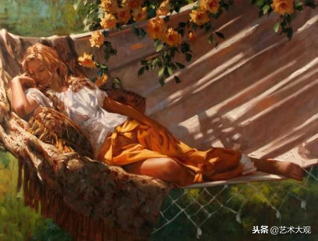 美国当代女性绘画,美国漂亮女人画