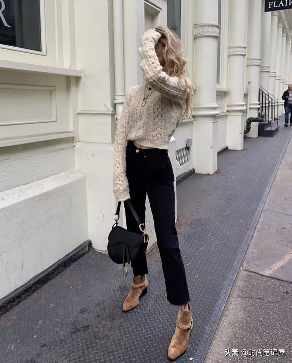 裙子秋冬款搭长筒靴,裙子秋冬款配长筒靴