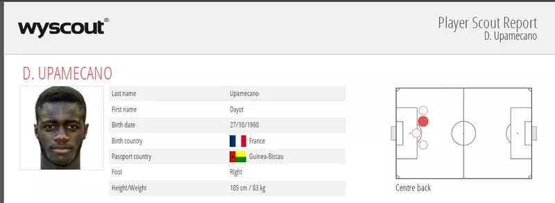 乌帕梅卡诺世界杯,中卫乌帕梅卡诺最新消息