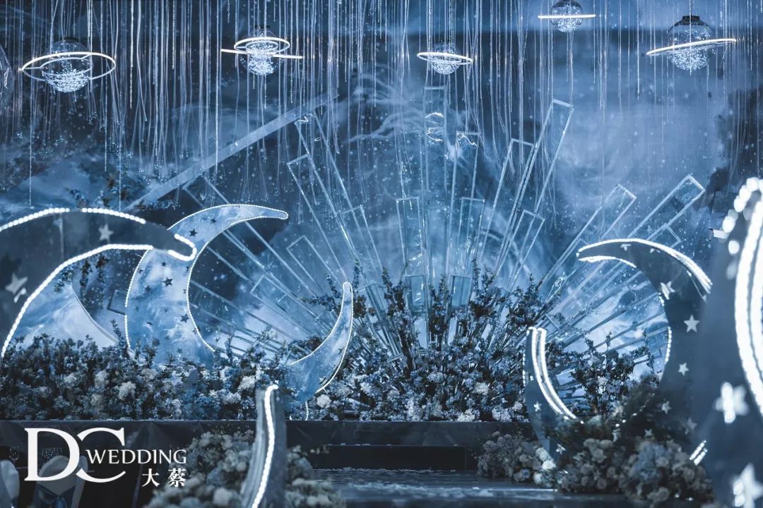婚礼梦幻星空风格,韩式星空主题婚礼元素设计
