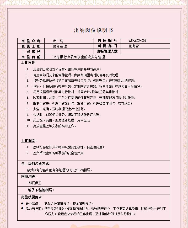 小张财务经理,小张负责整理公司的相关资料文档