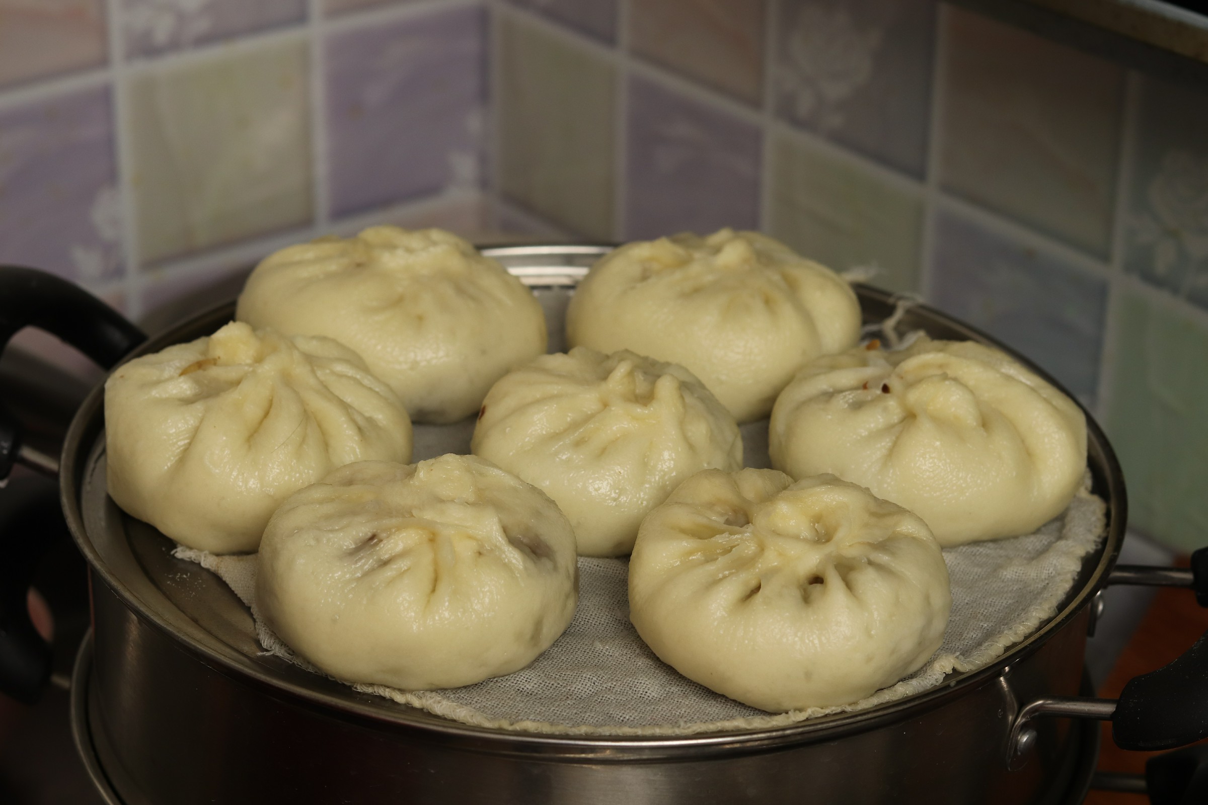 这几种菜晒干更好吃,焯水晒干后马齿菜蒸包子的做法