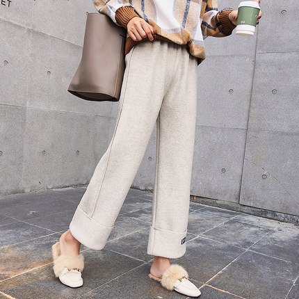 秋冬款高腰显瘦阔腿裤搭配,阔腿裤秋冬款搭配显瘦