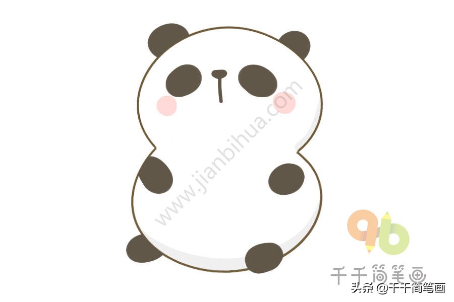 画竹林熊猫简笔画,简笔画熊猫怎么画