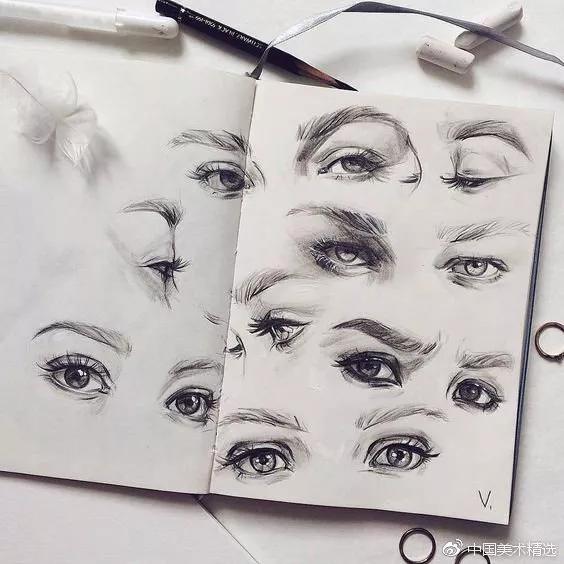 简笔画古风眼睛100种画法,古风眼睛100种画法简单