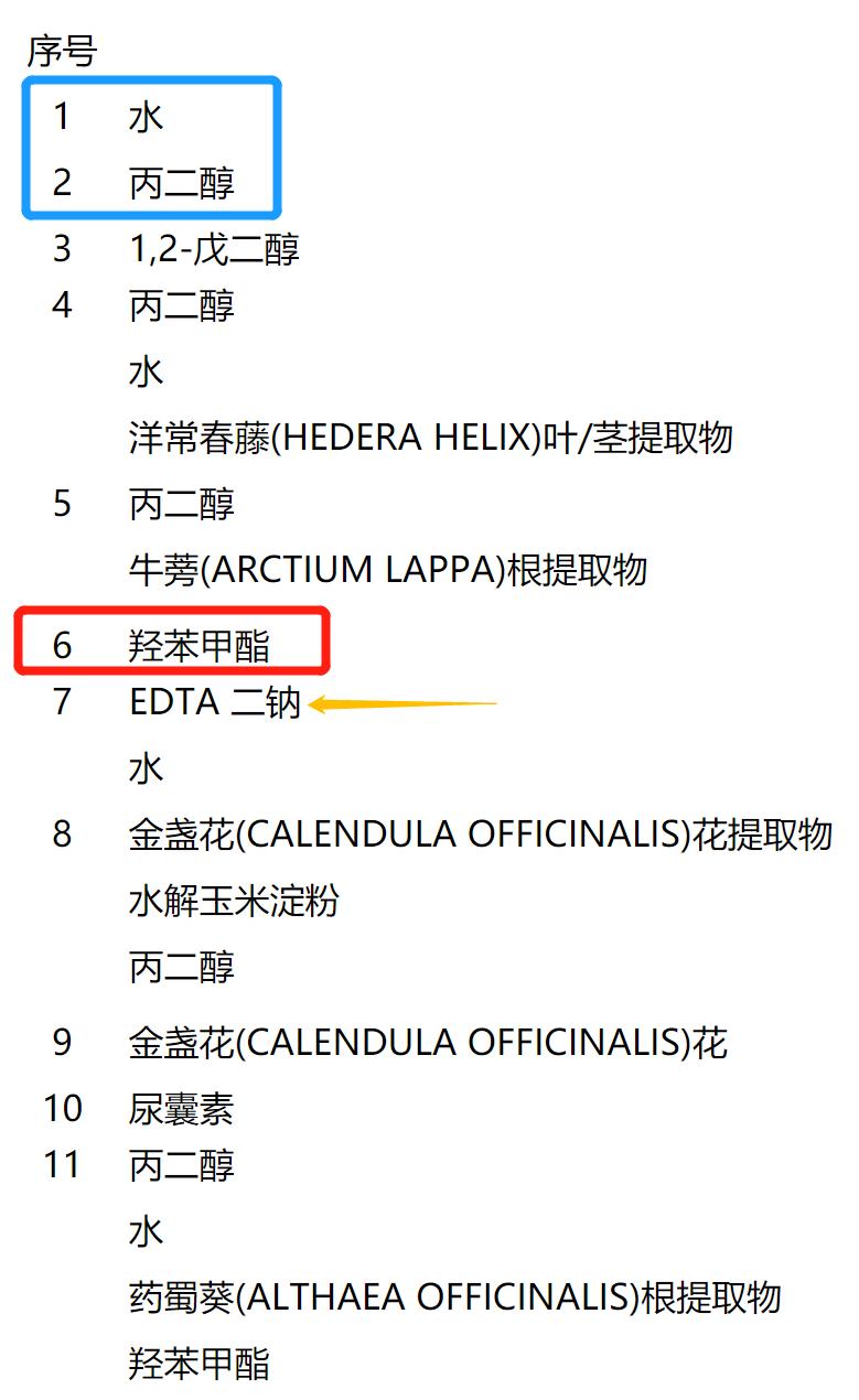 科颜氏金盏花爽肤水成分,科颜氏金盏花爽肤水成分表