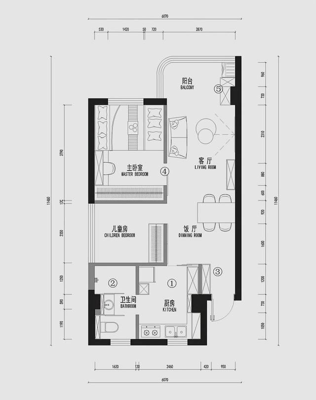 广州65平小户型住宅,广州57平的家