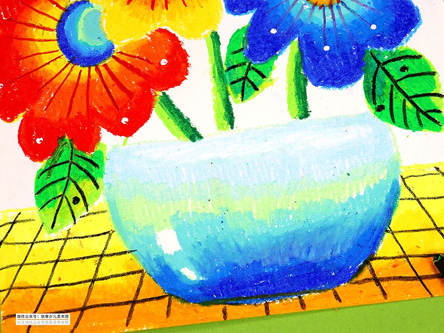 用油画棒刮刀画花朵,用油画棒画花朵教程简单立体