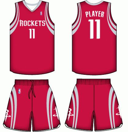 火箭历史队服,火箭队服变化