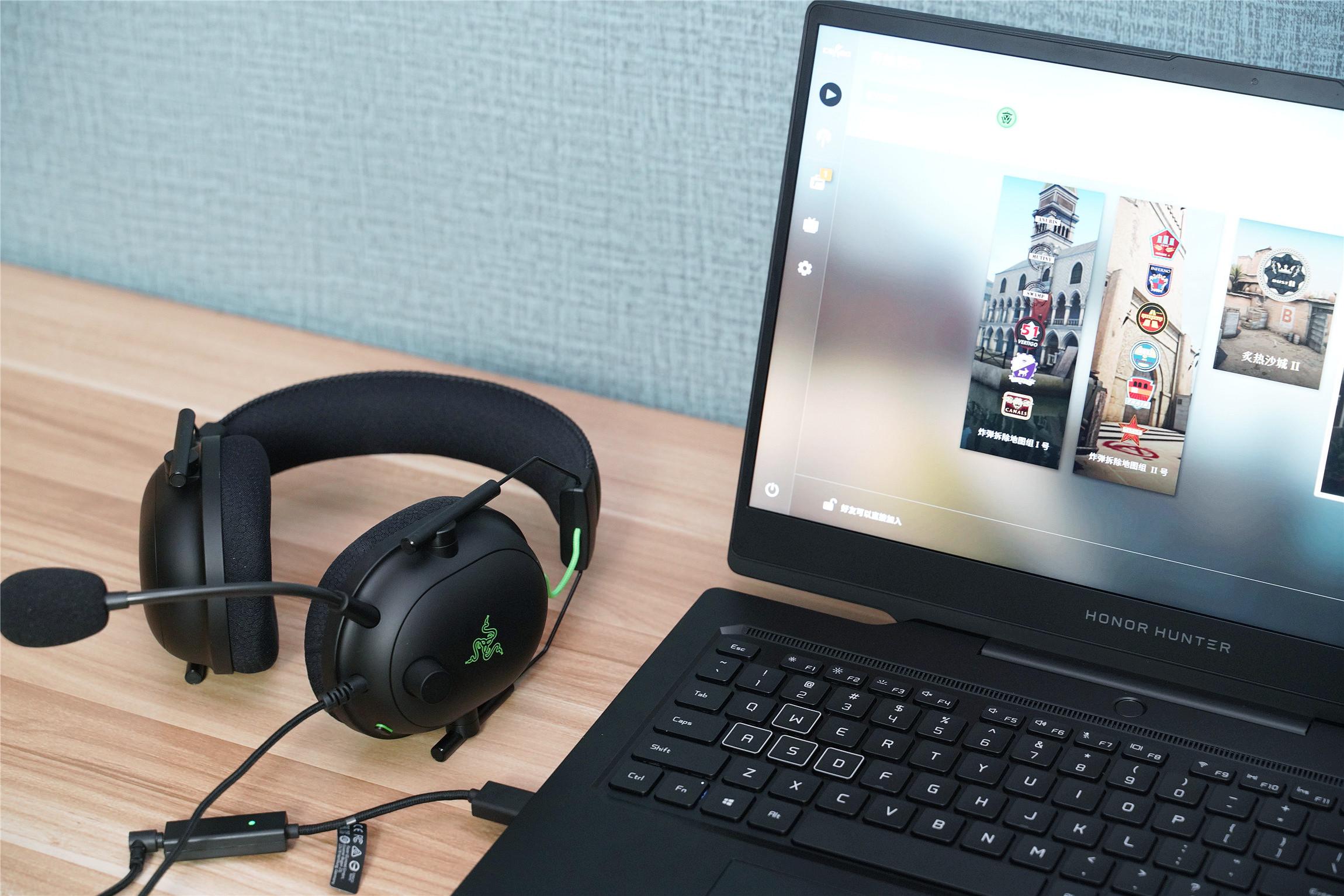 雷蛇旋风黑鲨v2电竞耳机上手,razer雷蛇旋风黑鲨v2x头戴式打csgo