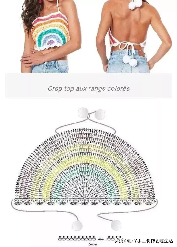 夏天来了，一定要钩一套给自己，有钩织教程
