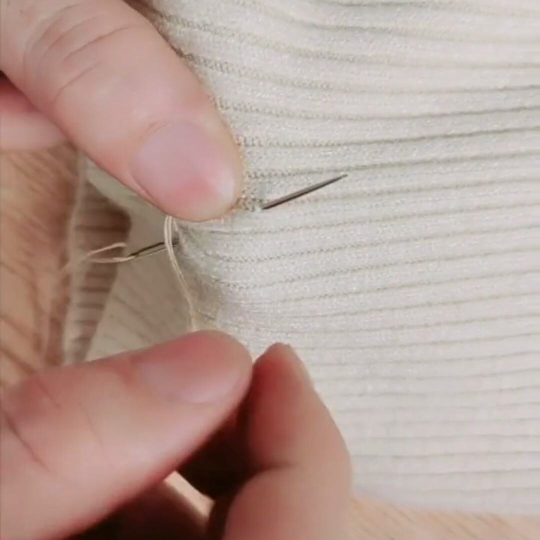 毛衣下摆肥大改小技巧,既美观又实用,不用花钱就可以把衣服改好