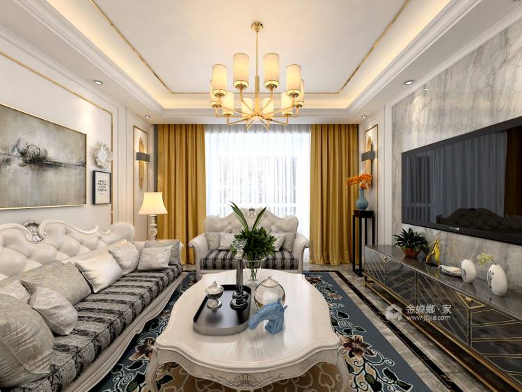 156平欧式时尚雅致3居,142平欧式情调四居室甜蜜素雅