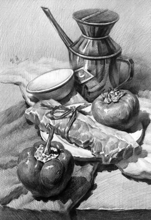 素描不会画实物怎么办,素描静物不会深入刻画