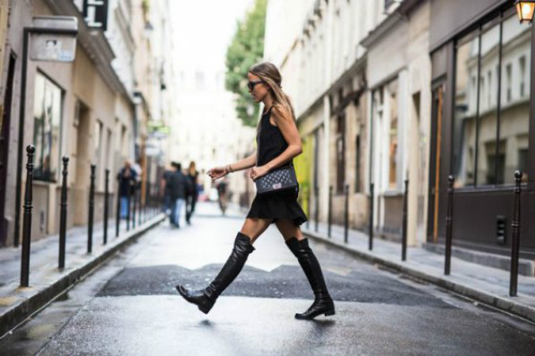 过膝靴冬天怎么搭配,过膝靴搭配什么颜色袜子