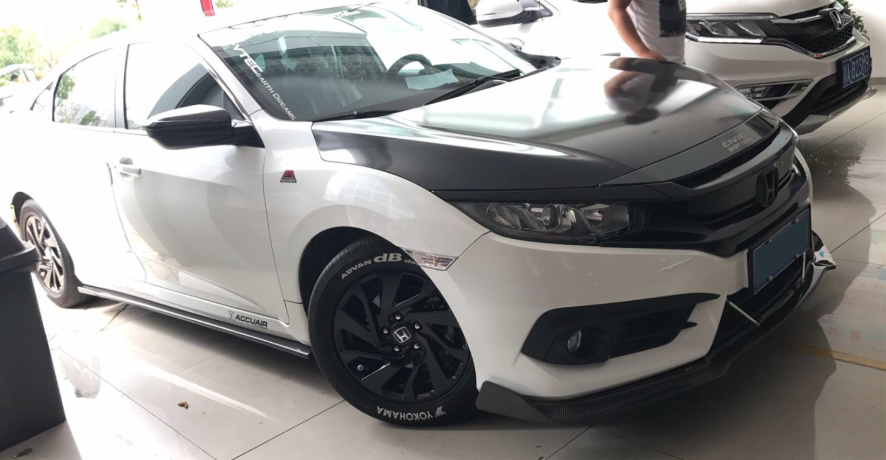 十代思域外观黑白改装方案,十代思域全黑改装