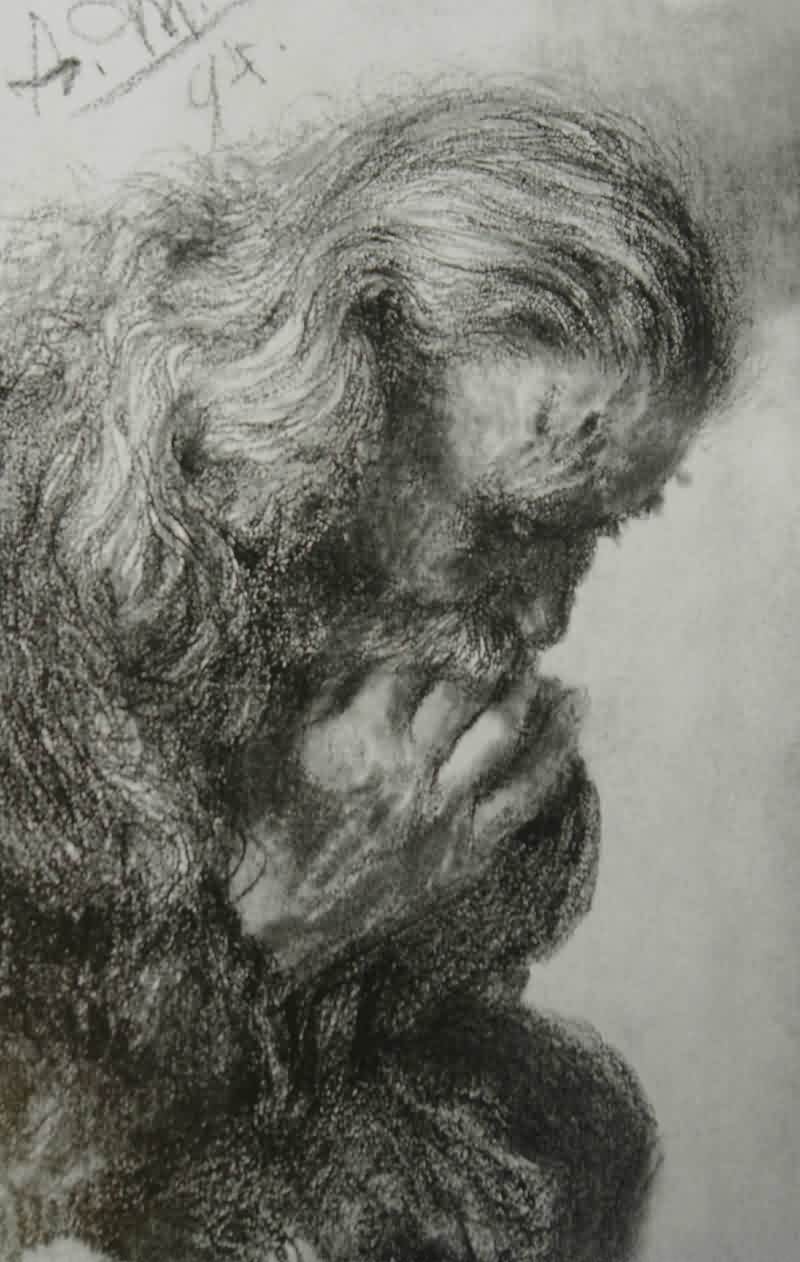 门采尔素描高清大图,门采尔高清素描风景画