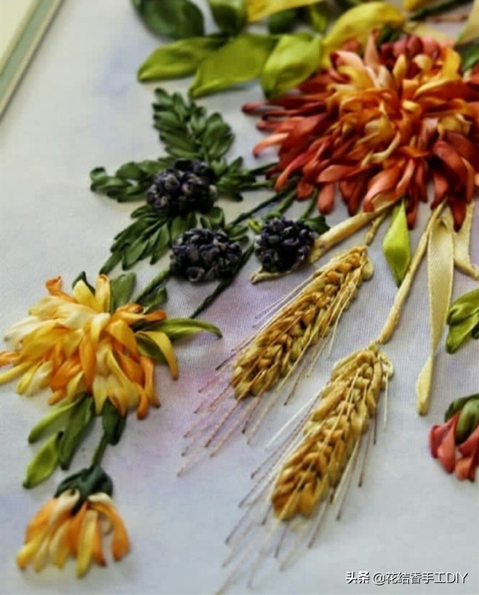 丝带绣的立体绣法,丝带绣的各种绣法视频