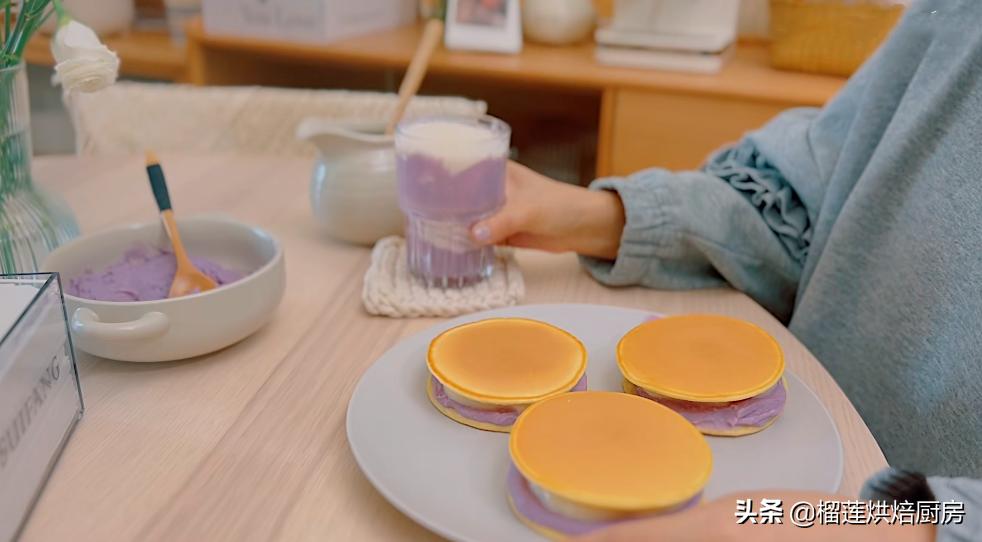 芋泥麻薯软糯香甜巨好吃,芋泥控最爱的芋泥铜锣烧