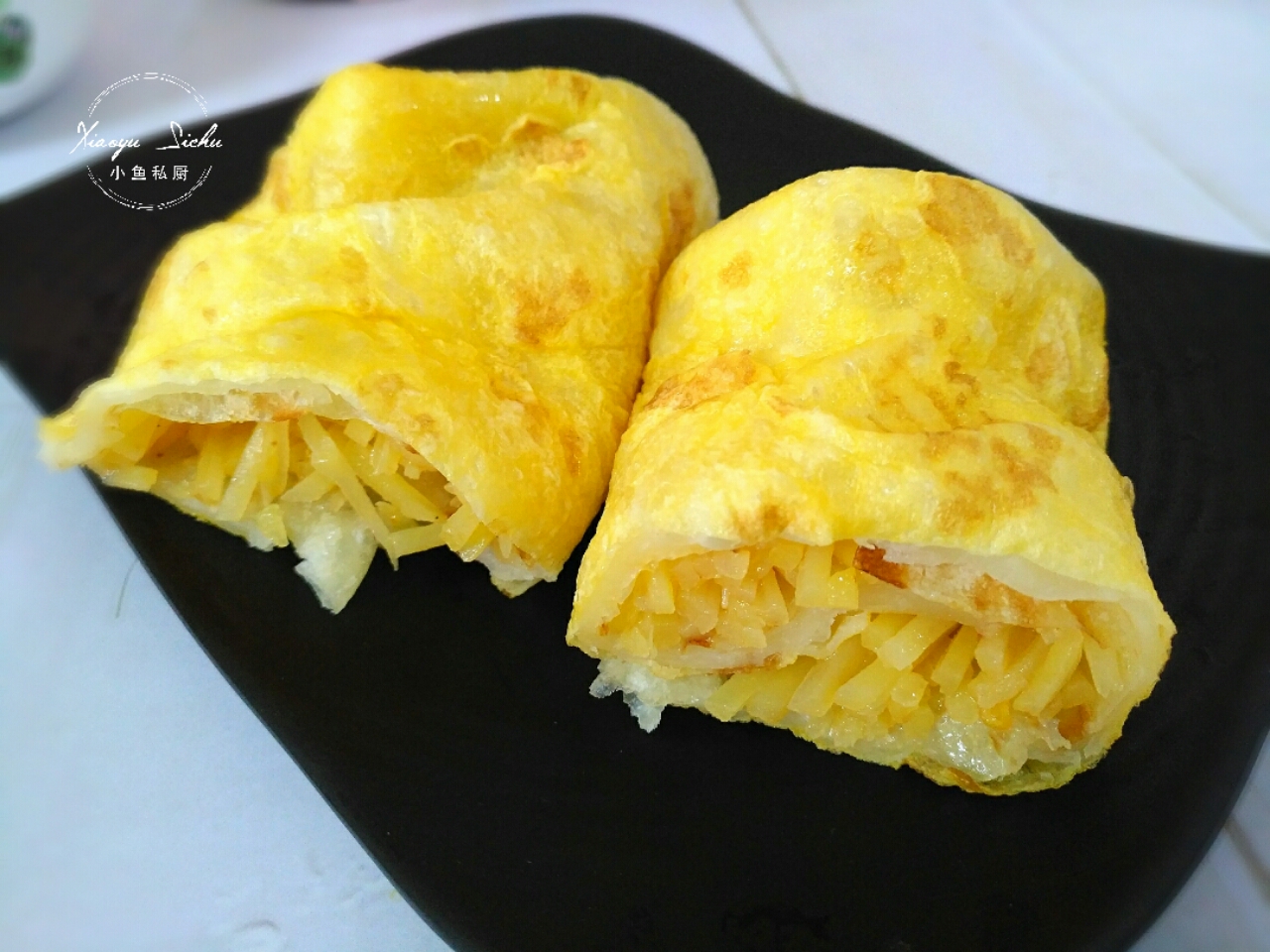 好吃开胃的早餐鸡蛋饼,早餐吃胡萝卜鸡蛋饼酸甜开胃