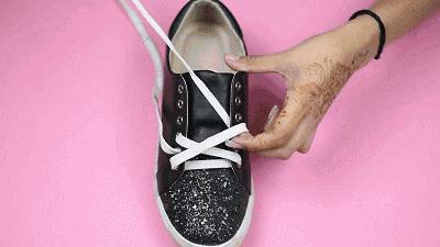 骑士靴鞋带系法杨幂,杨幂同款鞋子鞋带怎么系