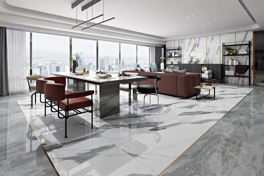 汇亚磁砖质量怎么样？原来600×1200mm规格瓷砖这样铺贴更好看