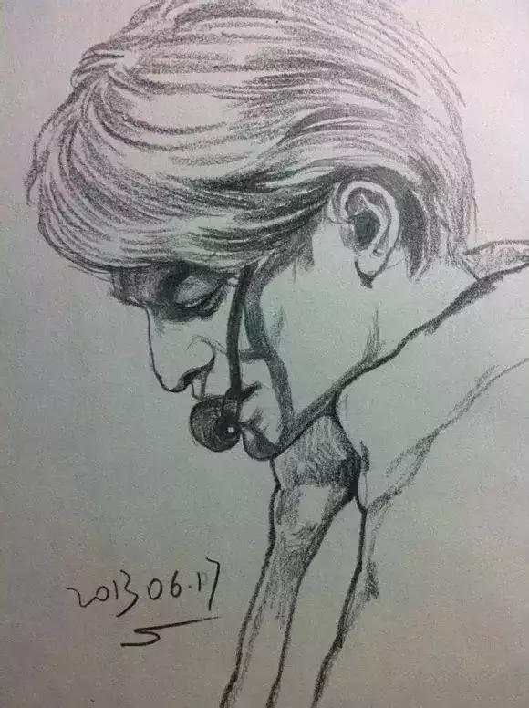 人物速写肖像画,速写是看一眼就能画出来的吗