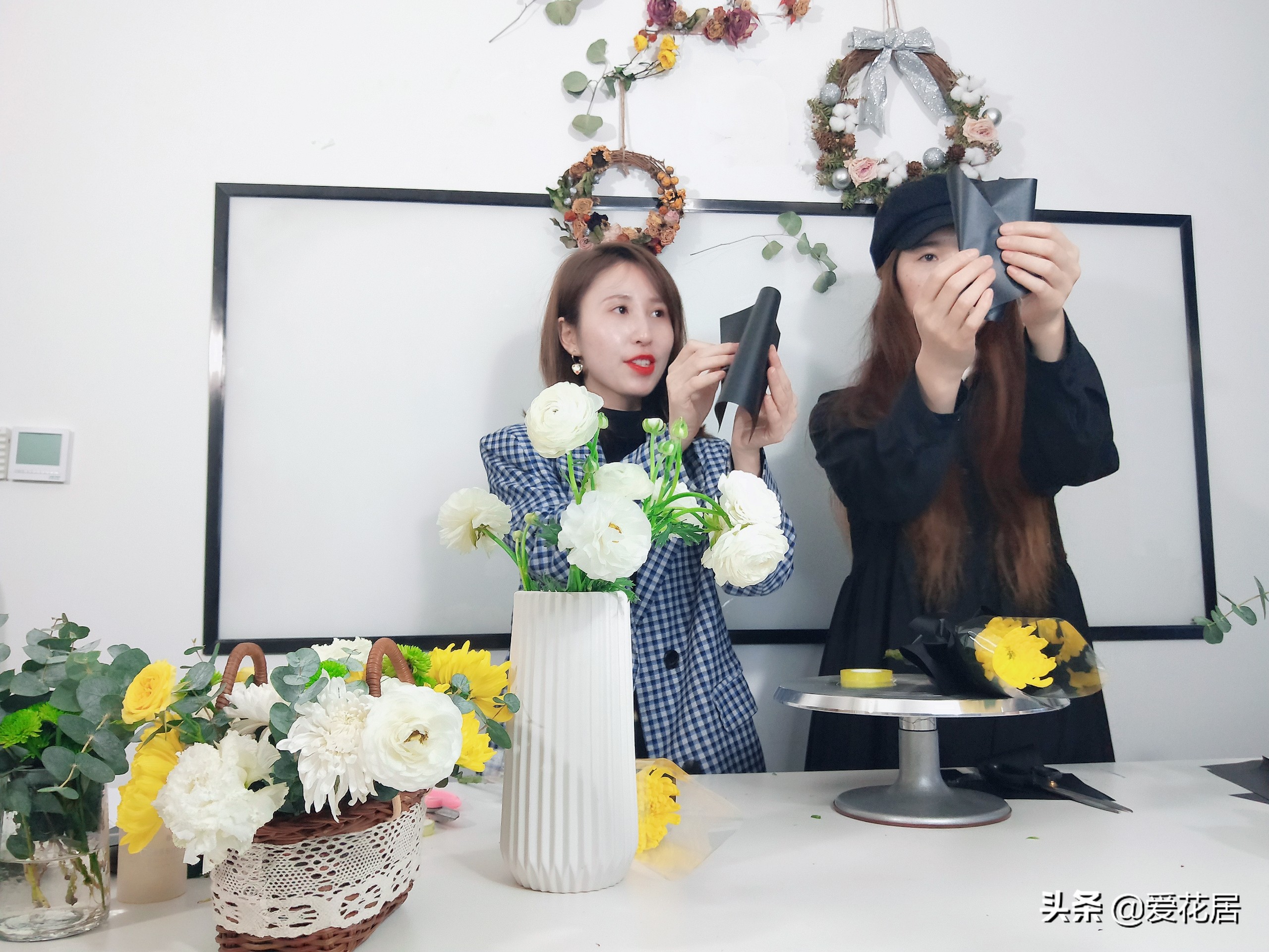 自制手工漂亮花环,简单又漂亮手工制作花环