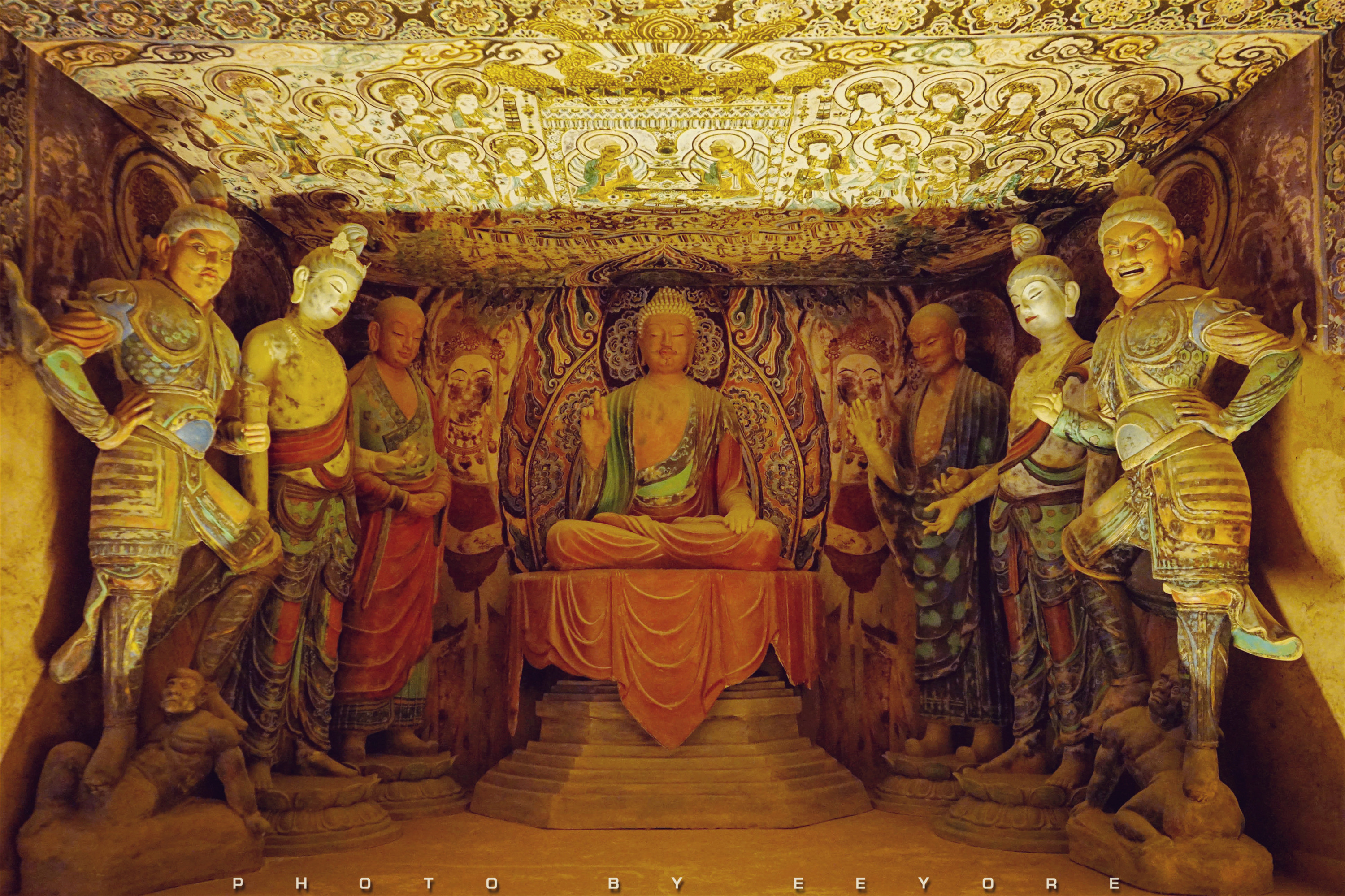 旅游风景戈壁滩,敦煌莫高窟沙漠艺术照