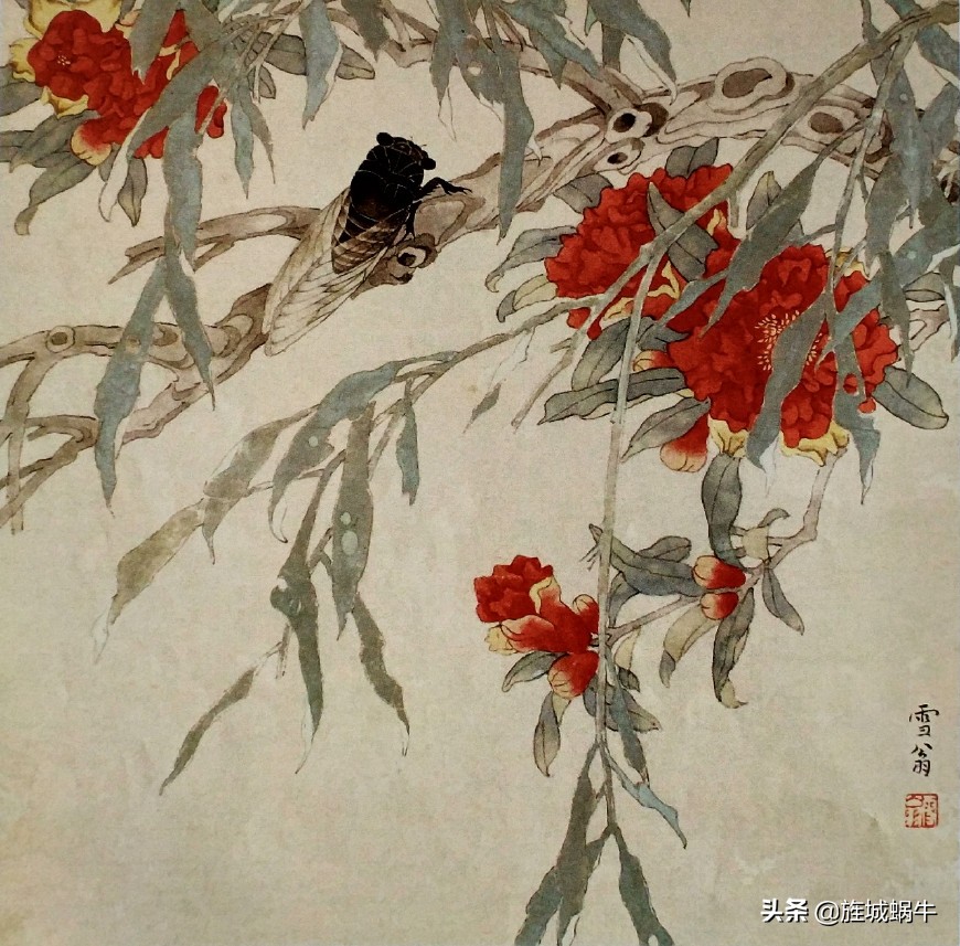 中国画没骨花鸟画的意境,徐崇嗣没骨花鸟画