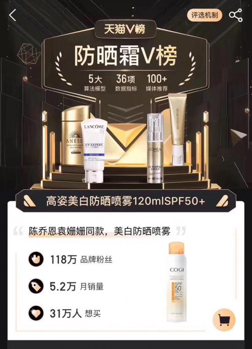 高姿抗皱紧致红瓶补水正品,国货防晒品牌第一名高姿