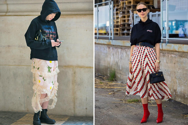 卫衣联名款有哪些,卫衣和裙子搭配层次感