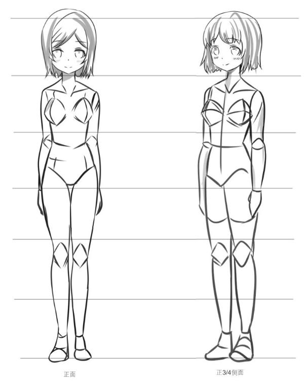 坐姿画动作技巧,如何画站立姿势